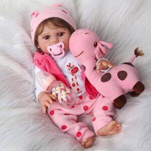 18-Inch Silicone Newborn Weighted Full Body Vinyl Doll For Kids Age 3+